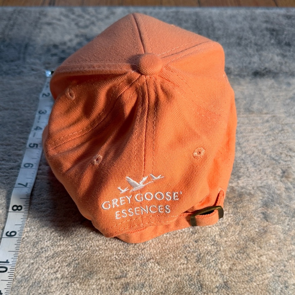 Orange Baseball Cap with Peach Embroidery - Picture 2 of 3